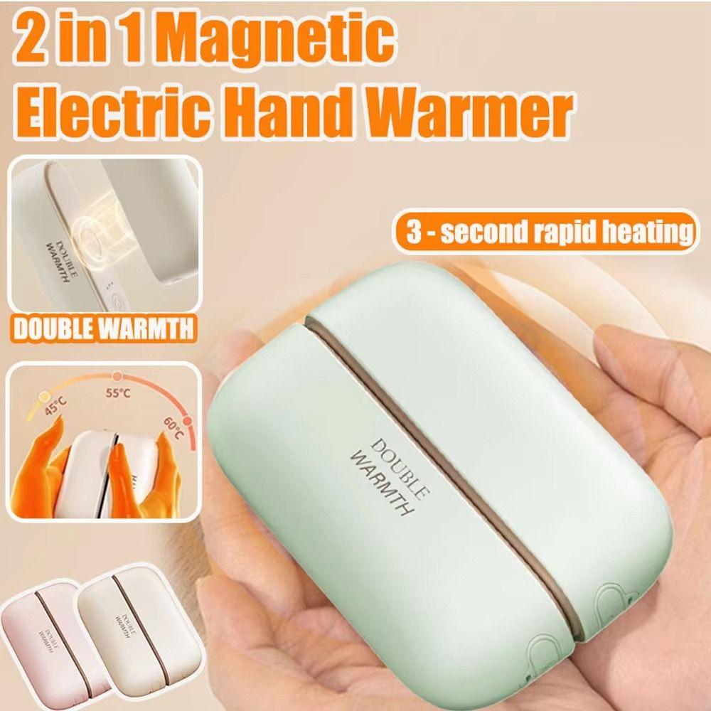 Magnetyczne podgrzewacze do rąk wielokrotnego ładowania Szybkie nagrzewanie Wielokrotnego użytku Podgrzewacze do rąk z możliwością ładowania Funkcja magnetyczna 2 w 1 Mini podgrzewacz do rąk