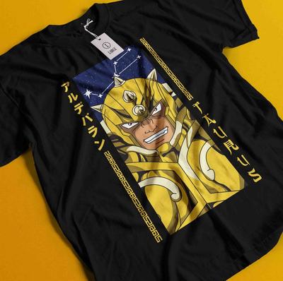 Saint Seiya T-Shirt Knights Of the Zodiac Hyoga Anime Manga Graphic Tee Unisex