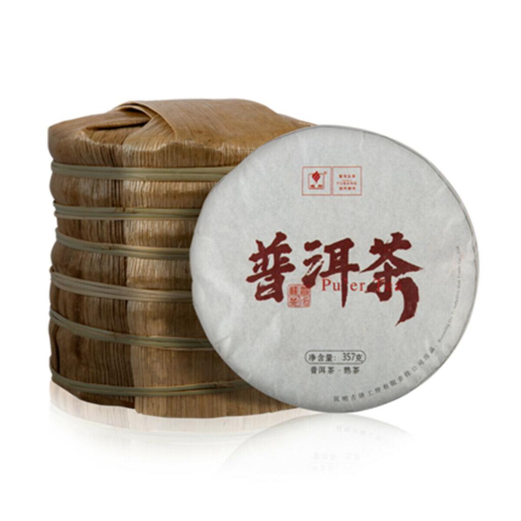 357g Pu Erh Tea Cake Organic Ripe Tea Chinese Puer Black Tea Healthy Green Food