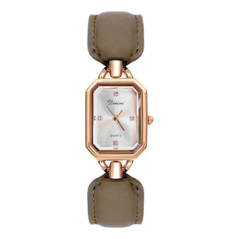 Stylish And Simple Square Temperament Gold Shell Belt Women S Watch Retro Premium Women S Steel Belt Watch