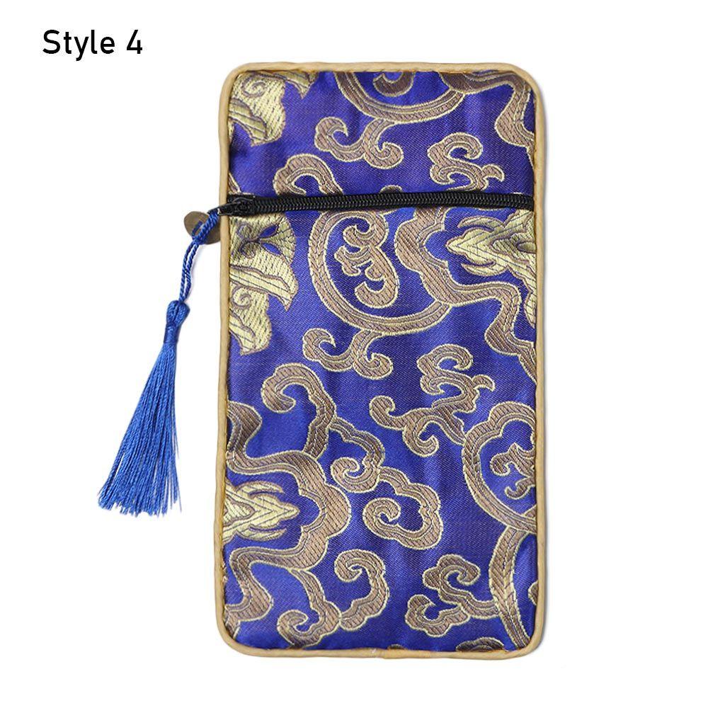 

Мешочек для украшений на молнии с узором дракона, мешочек для хранения, мешочек с узором богатого цветка, мешочек для Писания, сумка для хранения style 4