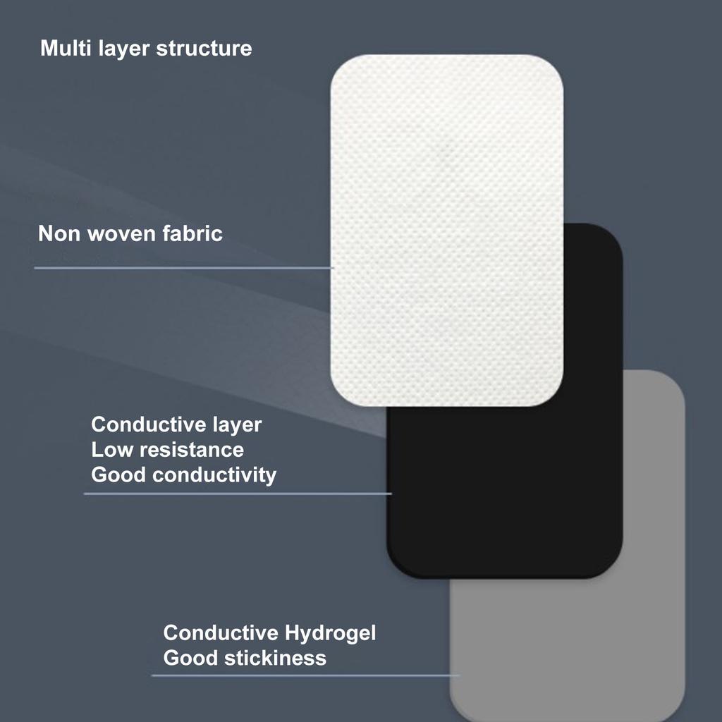 10pcs Self Adhesive Electrode Pad Gourd Shaped Replacement Electrode Patch for Electrotherapy