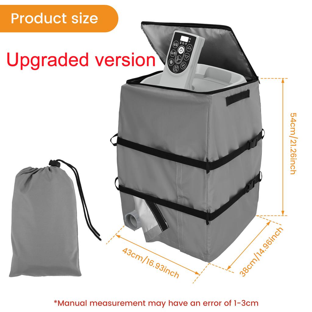 Tub Spa Heater Pump Cover Waterproof Hot Tub Pump Cover with Zipper All Weather Protection Hot Bathtub Pump Cover for Tub Spa