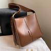 Borse a Secchiello Autunnali ad Alta Capacità Nuova Moda Donna Versatile Borsa a Tracolla Semplice da Pendolare Borse a Borsa da Donna