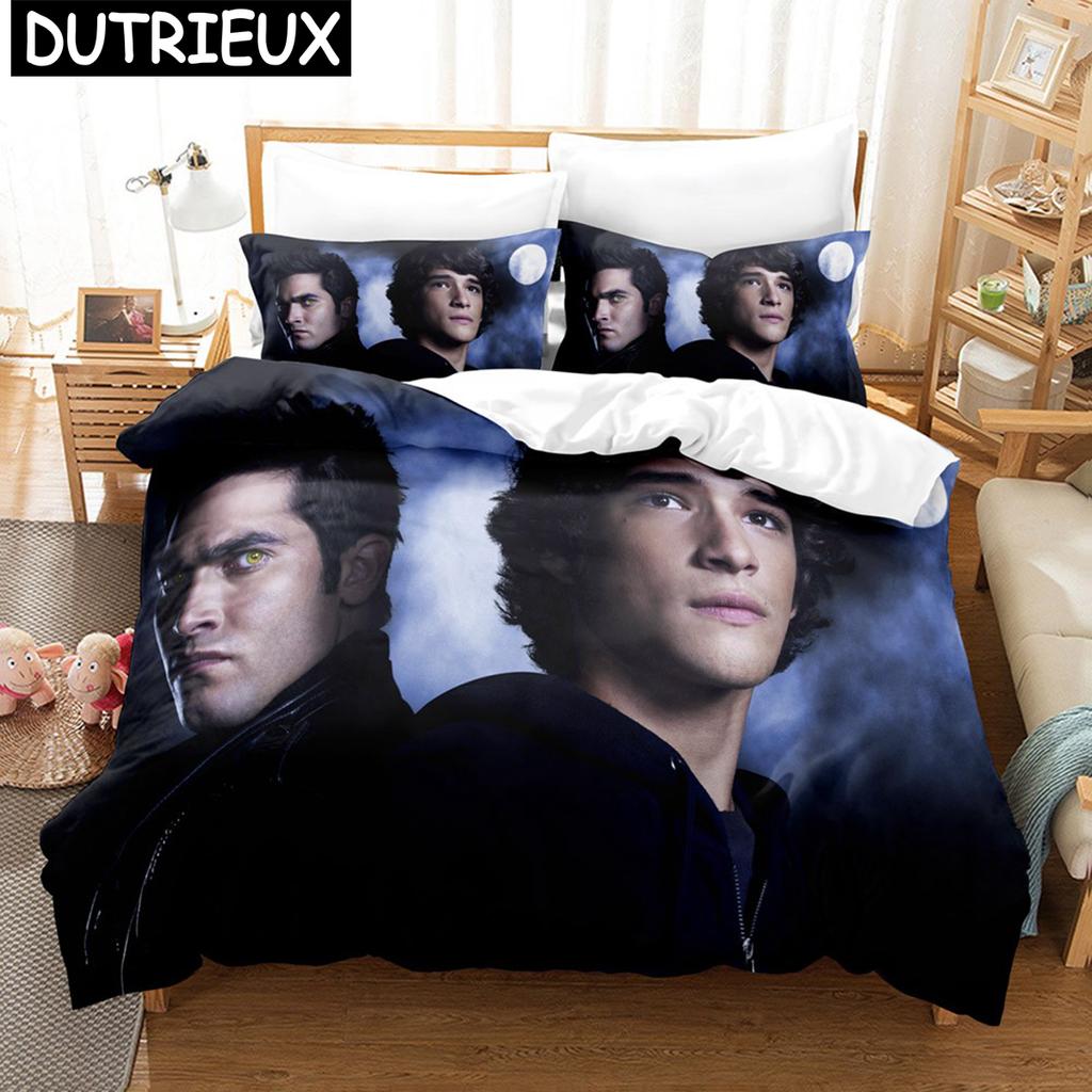 Teen Wolf Bettwäscheset Amerikanische TV-Serie Bettbezug Mode Geschenk für Teenager Männer 3-teilig Twin Single Queen King Size Bettbezugset