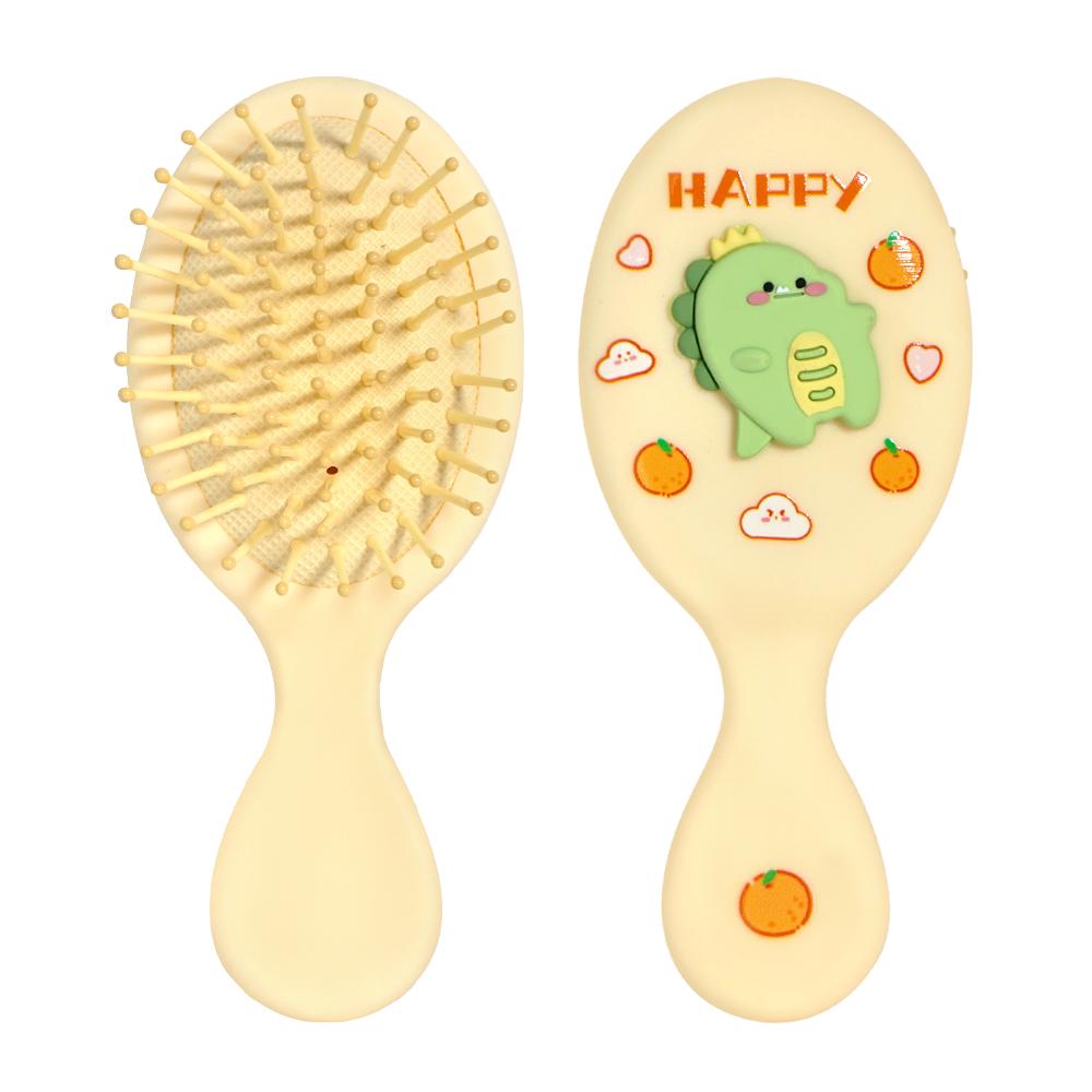 Cute Cartoon Girl Mini Air Cushion Comb Color Changing Little Dinosaur Pattern Massage Comb Travel Portable Comb Salon Hair Tool