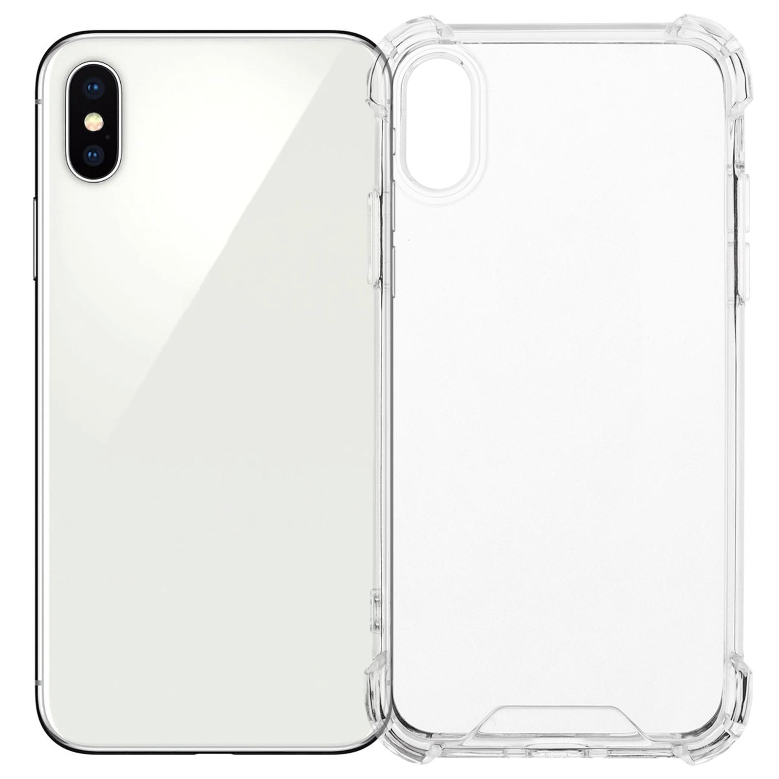 

For iPhone X/XS Case Reinforced Corners TPU Frame+Acrylic Back Phone Cover A