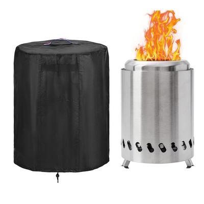 Outdoor Fire Pit Cover Waterproof Propane Gas Fire Pit Protective Cover with Drawstring Bottom