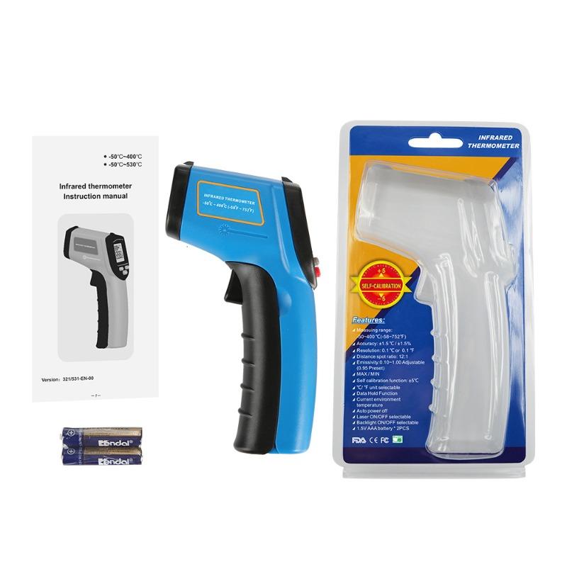 GM321 High-precision Industrial Object Surface Infrared Thermometer Portable Temperature Gun for Cooking, Pizza Oven