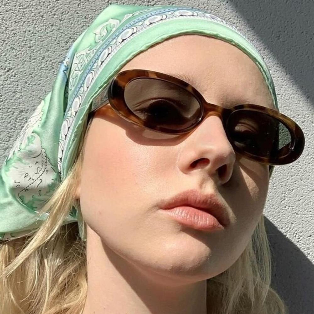 Summer Retro Oval Sunglasses   Retro Sun Glasses Small Frame UV400 Protection Trendy Women  Oval Glasses Eyewear Shades