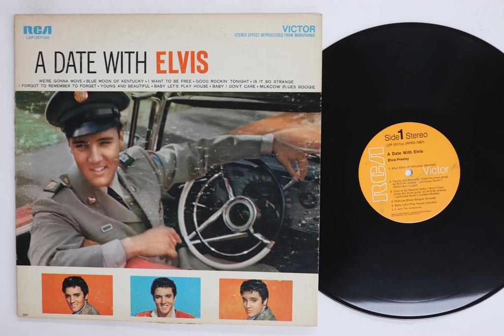 LP Record ELVIS PRESLEY Date With Elvis LSP2011 RCA 1977 US Rock Used