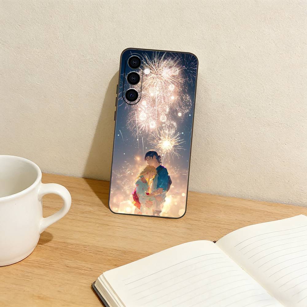 Summer t-Time Rendering Phone Case For Samsung Galaxy A73,A72,A71,A70,A53,A52,A51,Others Soft Black Cover