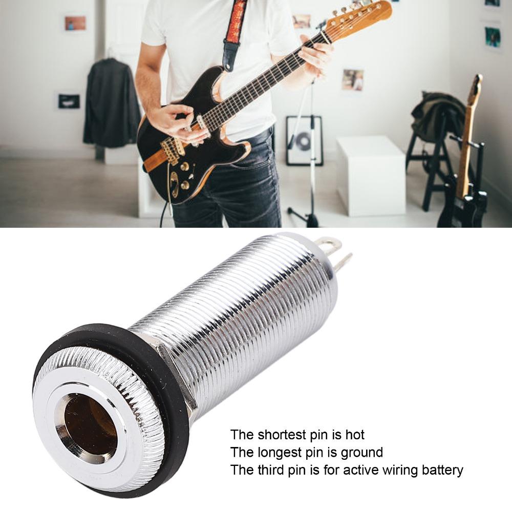 2PCS Metal Jack Socket 6.35mm Input Output Jack Premium Electric Guitar Parts For Electric Guitar