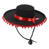 Halloween Fuzz Ball Mexican Sombrero Hats Wide Brim Design Carnival Costume Jazz Hats Photo Props Festival Gift