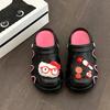 Cute girl heart hole shoes women's new summer casual outer wear thick-soled two wear beach cool slippers