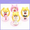 Adorável Conjunto de 4 Miniaturas da Sailor Moon Para Casa de Bonecas e Decoração de Bolo