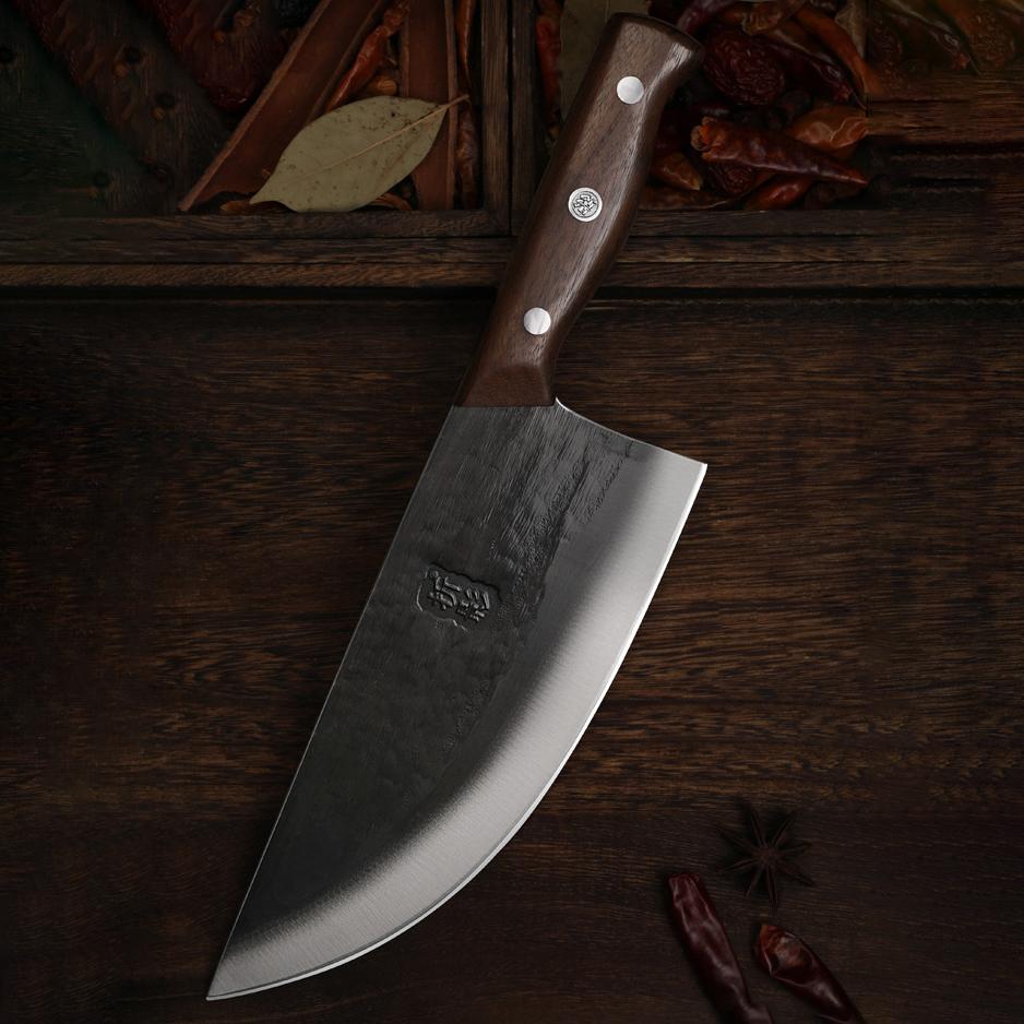 8.3 Inch Cleaver Knife Butcher Splitting Slicing Vegetables Cutting Meat Handmade Forged Chef Messer Kitchen Knives Wood Handle