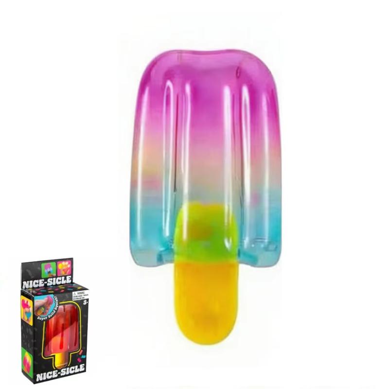 Schylling NeeDoh Complete Fidget Toy Super , Popsicle/Jellyfish/Ice Cube/Fuzz Ball Slow‑Rebound Squish Toys for Kids & Adults