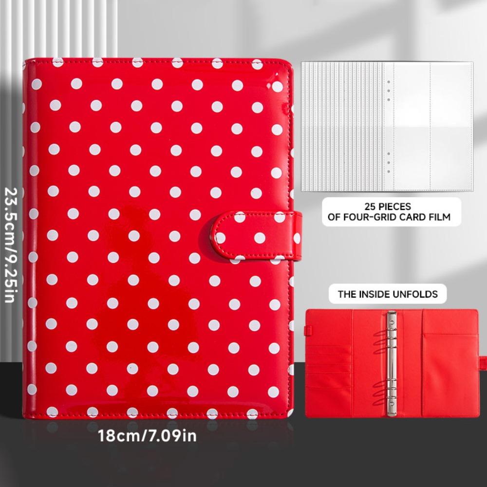 PU Leather Card Collector Album 6 Ring Refillable Notebook Binder New Photo Binder Book Idol Cards