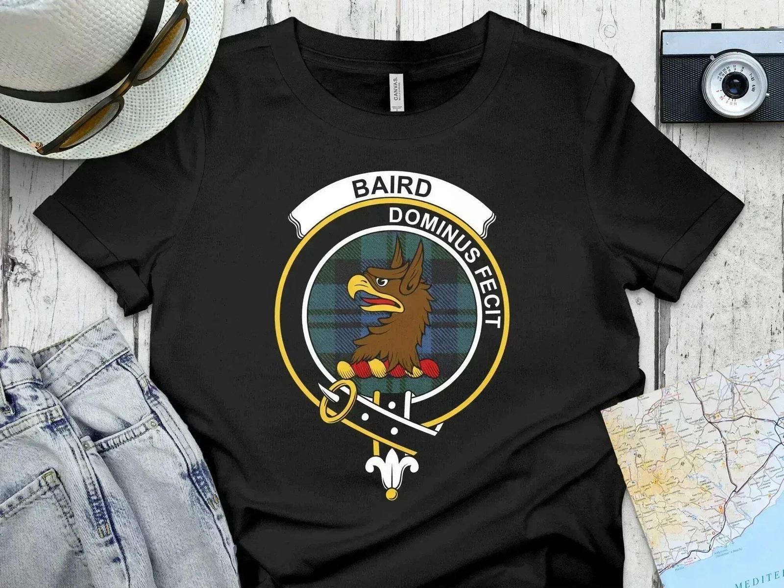 Baird Scottish Clan Crest Tartan T-Shirt Sweatshirt S