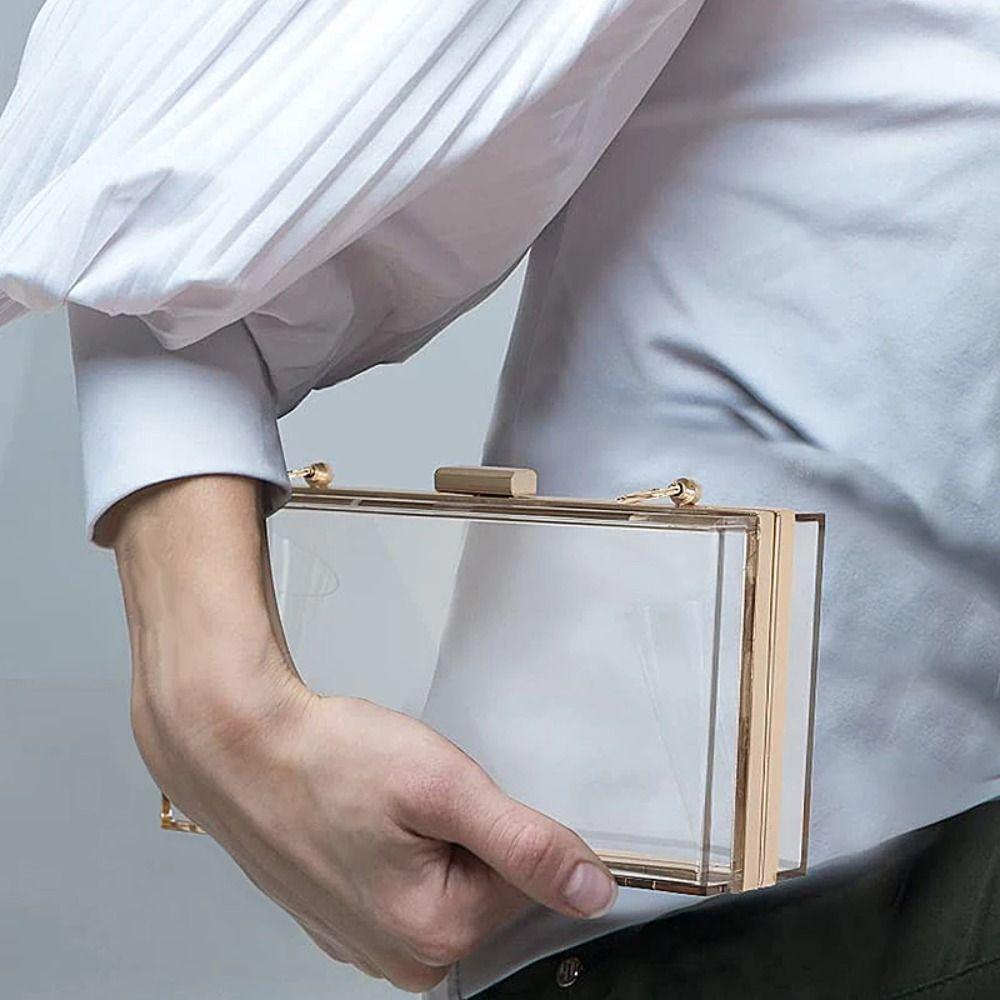 Storage Bag Acrylic Transparent Bag Summer Women Handbags Waterproof Banquet Crossbody Bag  Girls