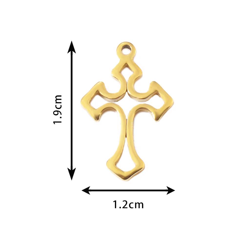 20pcs/lot Stainless Steel Cross Charms Pendants For Jewelry Making Christian Cross Jewelry Making Charms Connector Accessories
