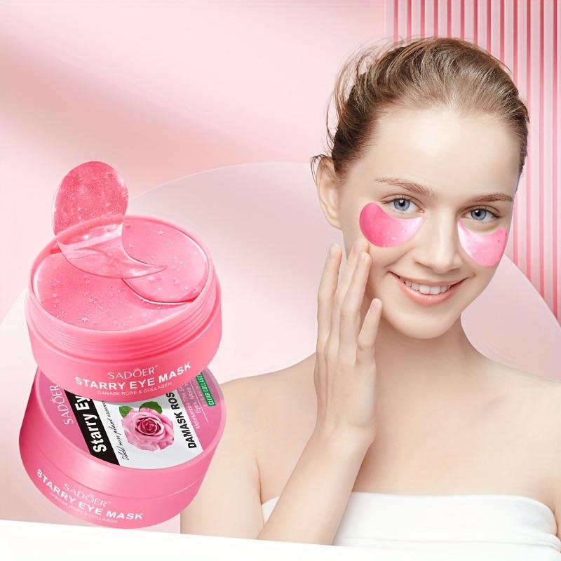 Rose Hydra-Gel Eye Mask - Moisturizing & Firming Eye Care with Plant-Based Squalane, Remove Dark Circles, Puffiness & Wrinkles, Tighten Skin Eye Patch