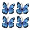 4 Pcs 3D Butterfly Wall Stickers Colorful Butterflies Wall Decal Removable Wall Art Murals for DIY Crafts Home Office Party Bedroom Decoration