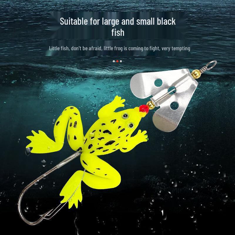 Oeny 6.25g Rotating Sequin Weedless Frog Fishing Lure