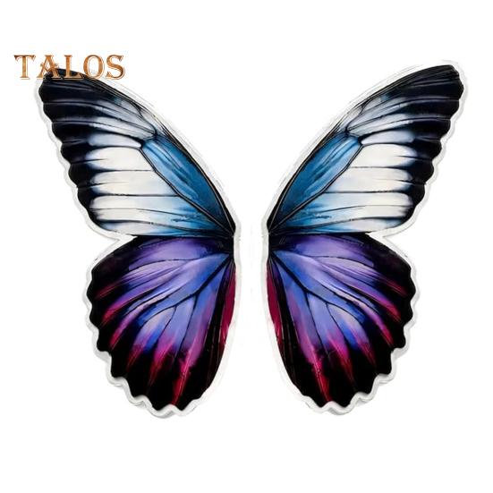 

Прозрачная закладка «Бабочка», прозрачный маркер для страниц, фиолетовые и синие крылья бабочки, ловец света, аксессуар для чтения для читателей, студентов, любителей книг A