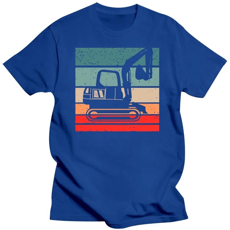 Excavator Retro Style Vintage T Shirts Graphic Cotton Streetwear Short Sleeve Birthday Gifts Summer Style T-shirt Mens Clothing