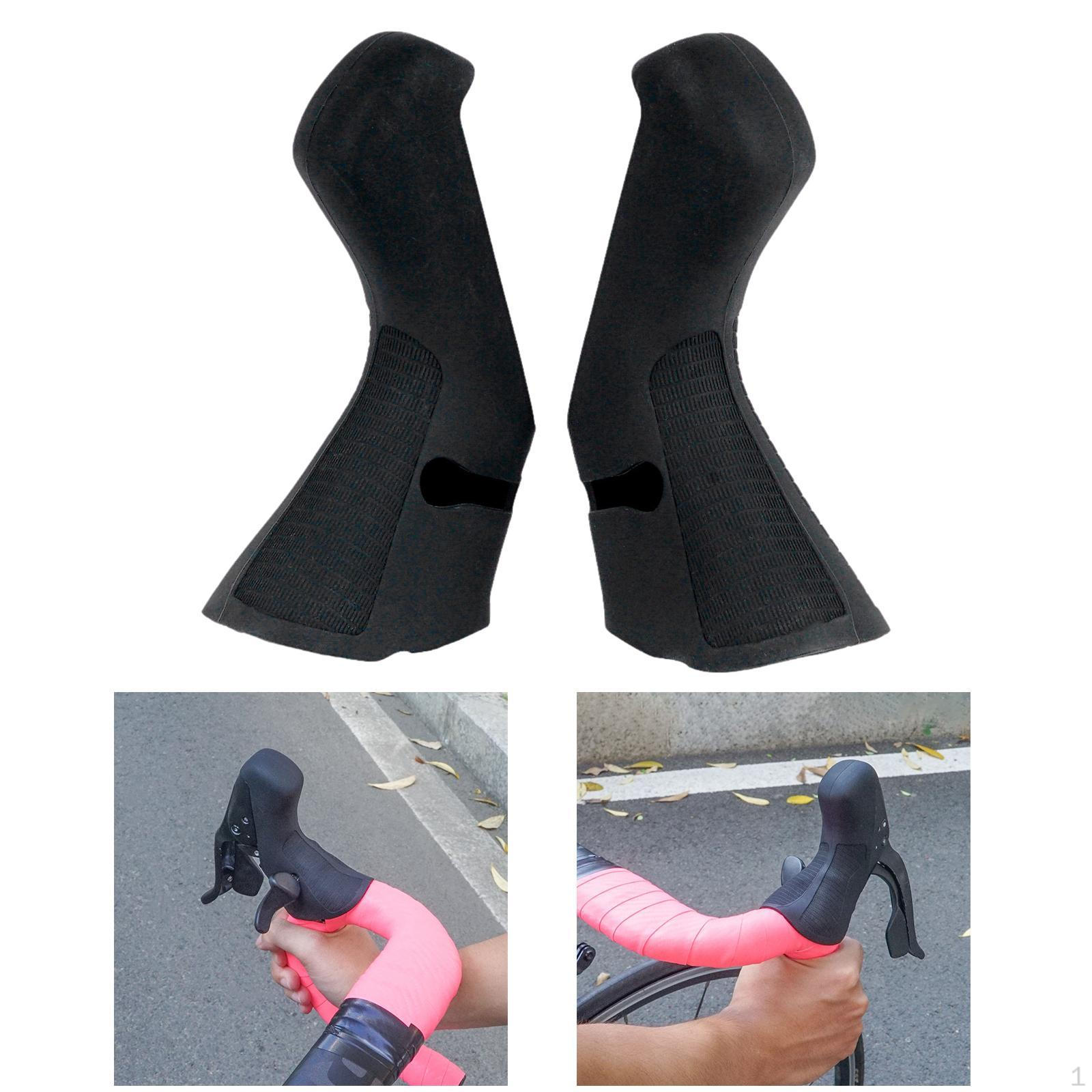 

2x Road Bike Brake Lever Hoods Accessories Anti Slip Comfortable Black Silicone for RX R7