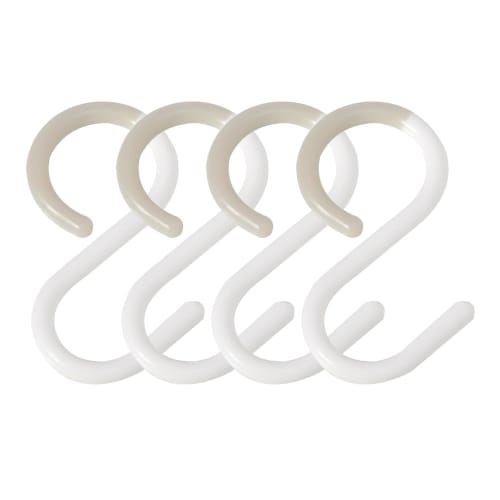 ChasCoCo S-shaped Hooks, Fall-proof and Rust-proof, Set of 4, 6cm, Flexible Material, Anti-slip, S-shaped Hooks, S-hook ...