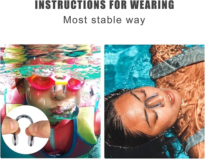 VitalBloom Nose Clip for Swimming, Nose Clip, Set of 3,