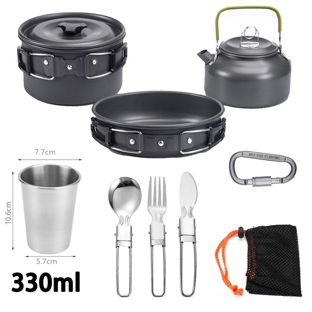 Outdoor cookware camping cooking supplies aluminum alloy material foldable cookware outdoor camping travel supplies