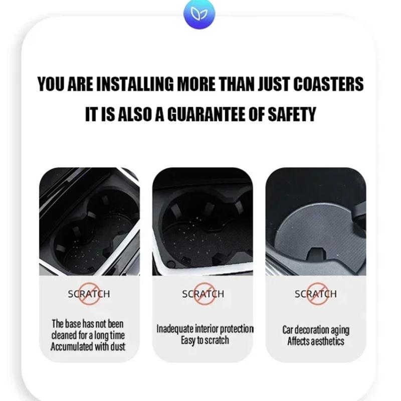 Wildleder Auto Rutschfest Wasserbecher Isolierpad Dekorative Wasseruntersetzer Für BMW M E46 E90 E60 F10 F30 F20 E39 E36 X5 E70 F25 F15