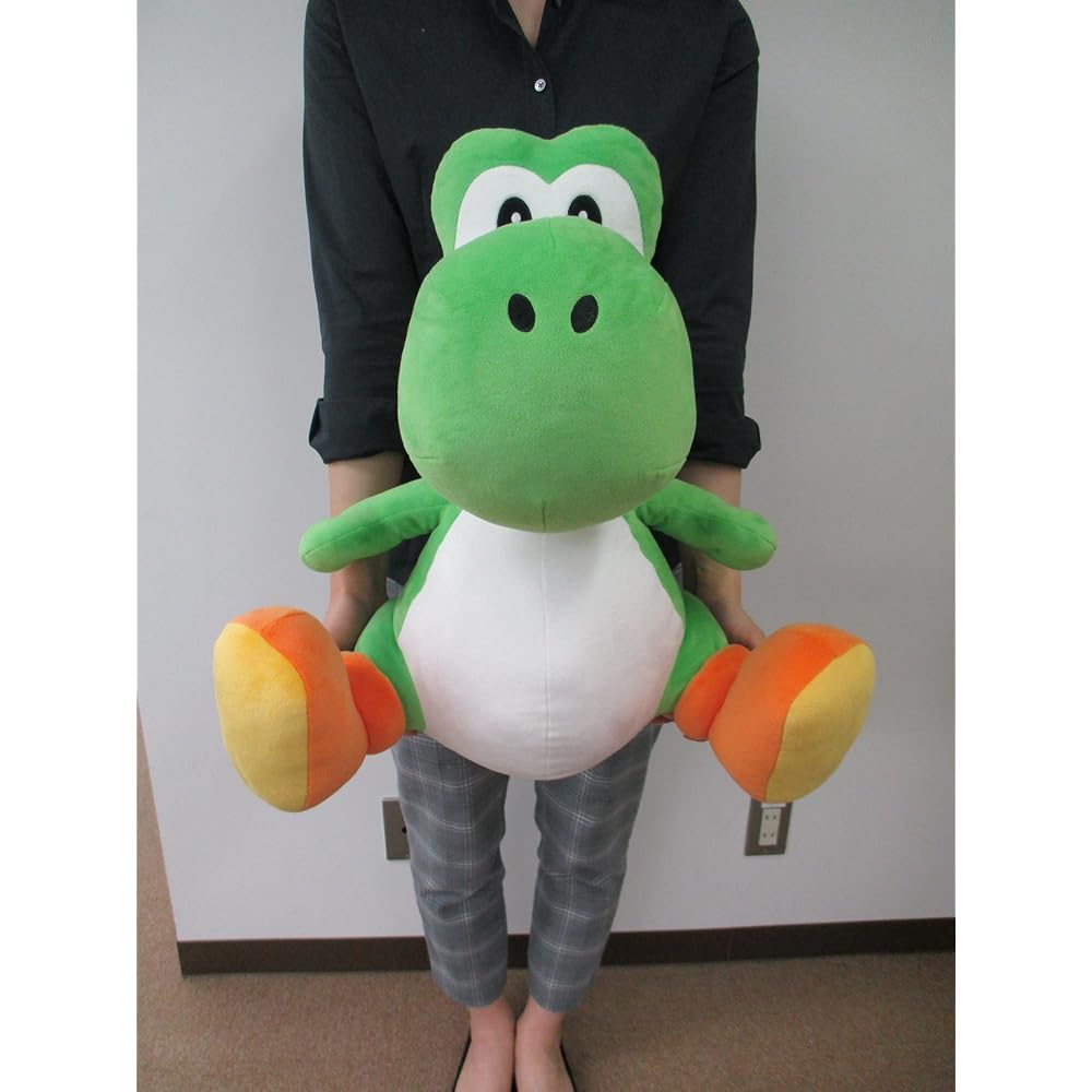 Sanei Boeki Super Mario All Star Collection Yoshi Plush Toy 43x37x49cm Green