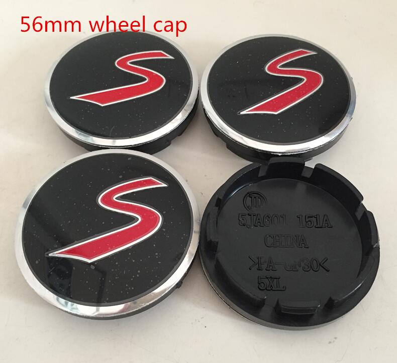 4pcs 56mm 60mm forMINI Car emblem Wheel hub Center Cap Badge covers sticker Decal Styling accessories svkjb33