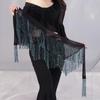 Triangle Belly Dance Hip Scarf Shining Tassel Hip Wraps Waist Chain Belt  Oriental Dancer Wear Show