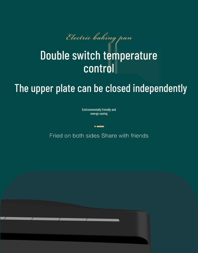 Aux Double-Sided Electric Griddle: Non-Stick Pancake & Crepe Maker with Enlarged Deep Pan