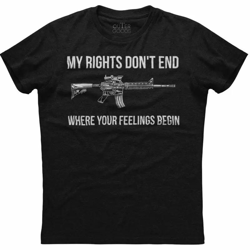 My Rights Dont End Where Your Feelings Begin Unisexs Patriotic Black T Shirt