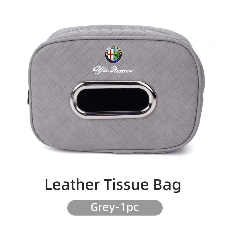 Car Stickers For Alfa Romeo Car Tissue Box Leather Seat Back Hanging Napkins Paper Towel Bag For Alfa Romeo 159 Giulietta Giulia