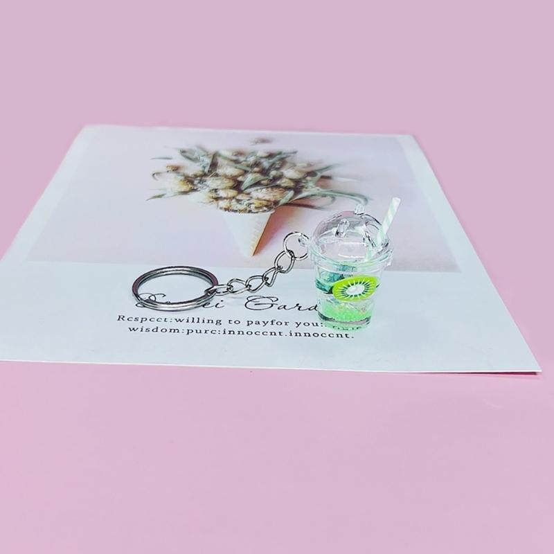 Roztomilý přívěsek na klíče Bubble Tea Kawaii přívěsek na batoh Mini přívěsky šálků Dárky pro páry
