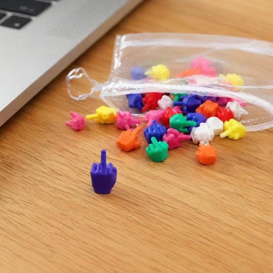 Sarcastic Desk Accessories Mini Middle Finger Figurine, Tiny Hand Decor, Funny Gag Gift for Adults, Unique Party Favors Adults Colorful Novelty Prank
