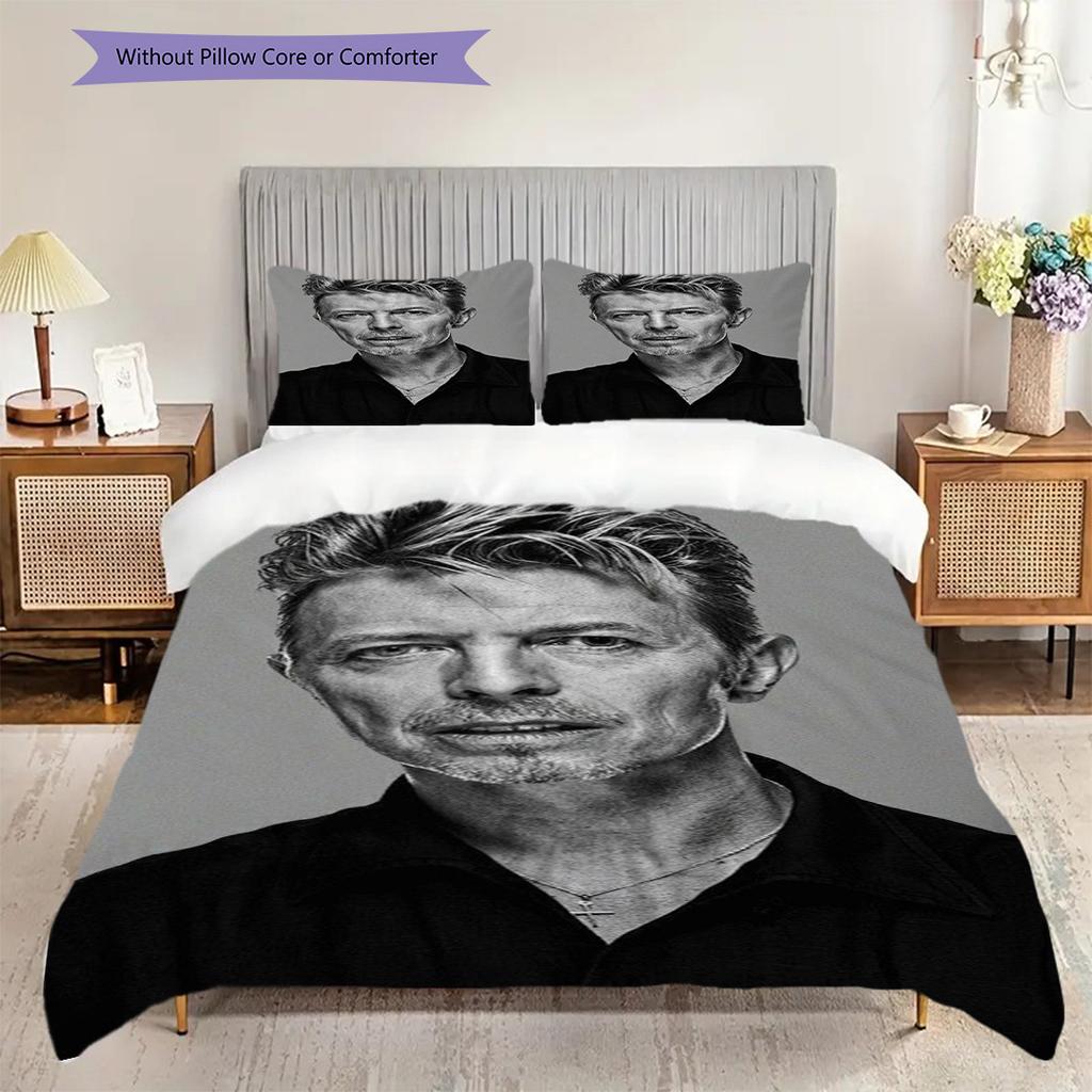 David Bowie Legend Threepiece Set 1 Duvet Cover 2 Pillowcase Without Core Bedding Set Soft And Comfortable Christmas Birthday Gift Bedding