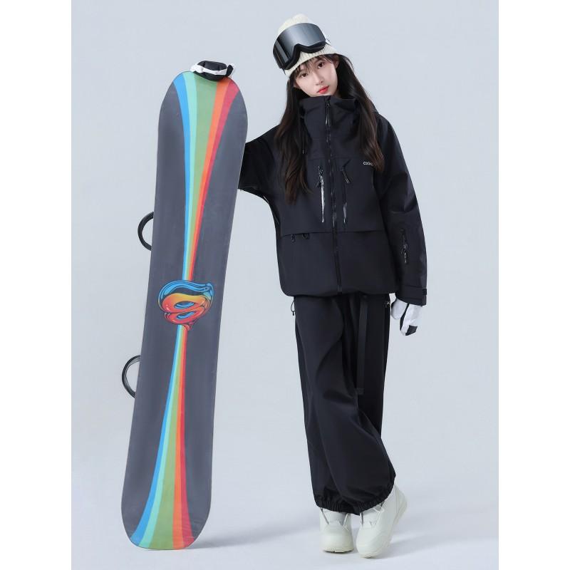 Unisex Ski Suit Set Snowboarding Jacket Pants Thermal Insulated Outdoor Winter Gear Waterproof Breathable Nylon