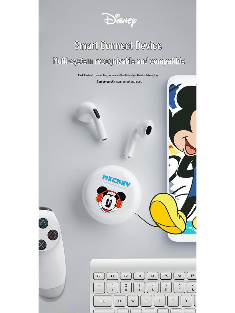 Disney BH889 Wireless Sports Headphones - Long Battery Life, Noise Reduction, Universal Compatibility