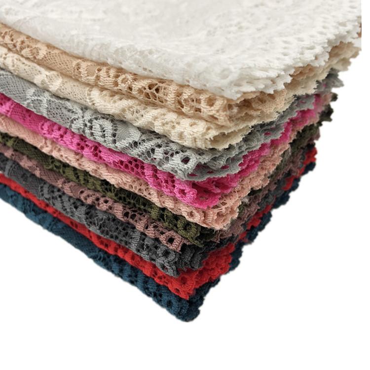 1 Yard Elastic Hollow Flower Embroidery Lace 15 Cm Wide Diy Handicrafts Clothing Sewing Fabric Home Textile Curtain