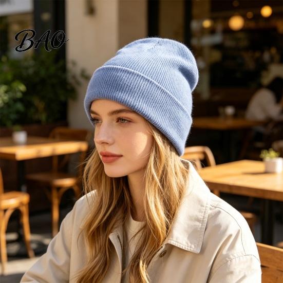 Winter Warm Beanies Hat Unisex Solid Color Knit Beanies, Classic Slouchy Skull Cap for Winter, Couple Matching Casual Headwear Men Women, Soft Thermal