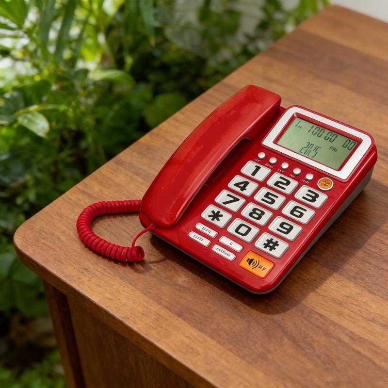 Corded Landline Telephone Landline Desktop Landline Phone Noise Reduction Calling Suitable for Home Hotel Office